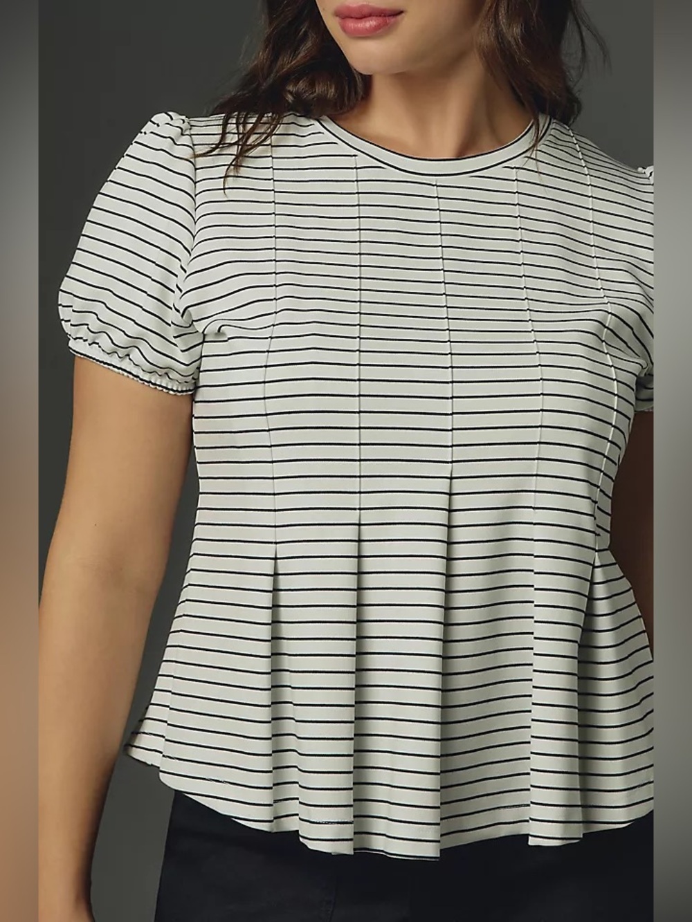 Anthropologie MAEVE corset peplum top size small